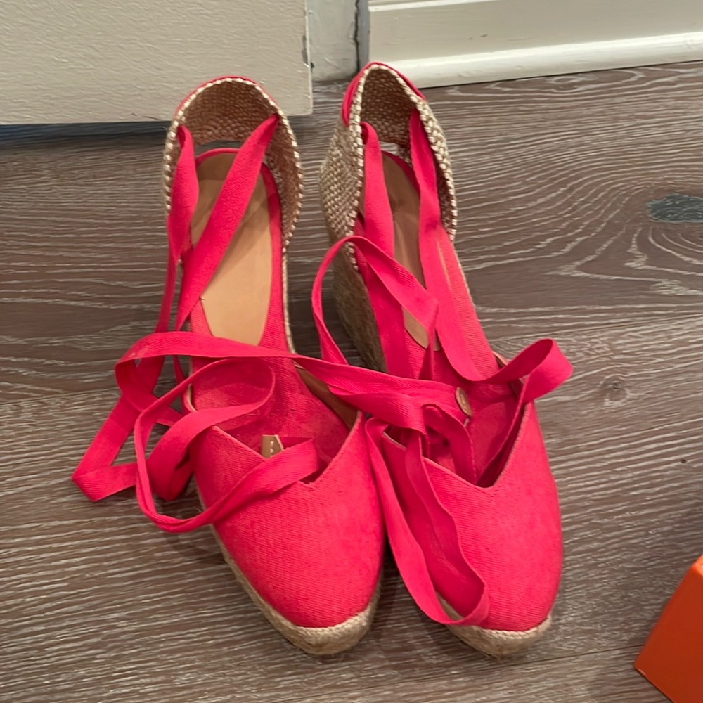 Castaner hot pink espadrilles